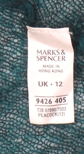 Marks and Spencer Women Green Wrap Jumper Size 12