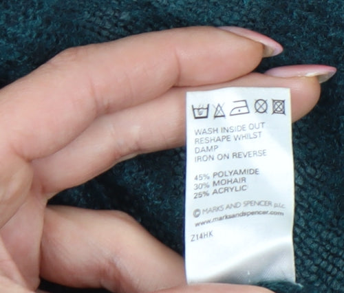 Marks and Spencer Women Green Wrap Jumper Size 12