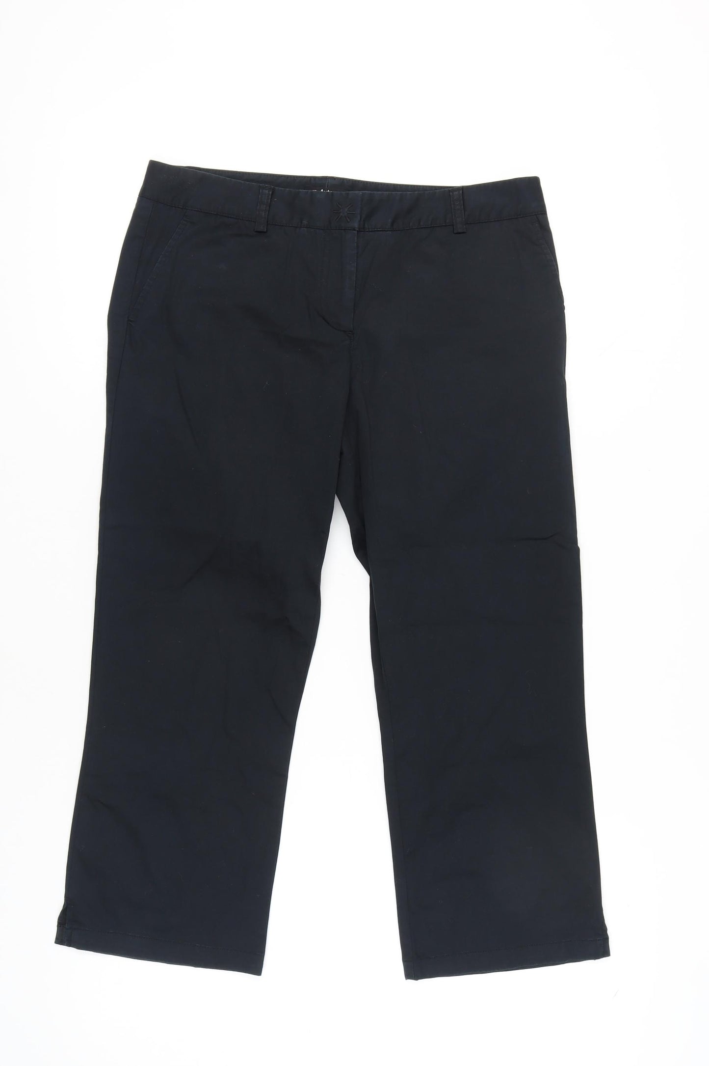 Marks and Spencer Women's Black Chino Trousers Size 12