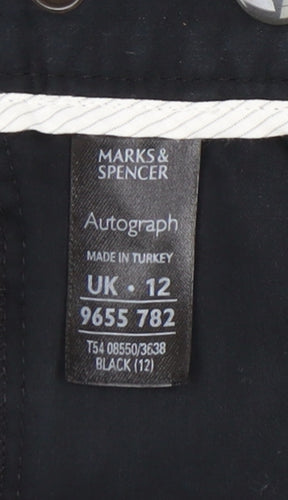 Marks and Spencer Women's Black Chino Trousers Size 12