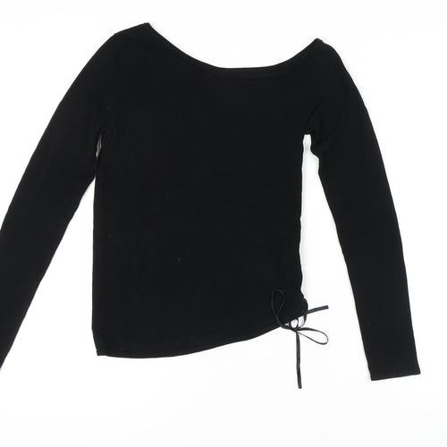 Kookai Women's Black Boat Neck Jumper, Size 8