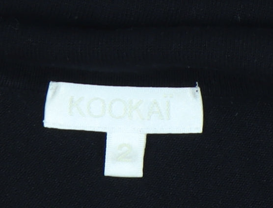 Kookai Women's Black Boat Neck Jumper, Size 8