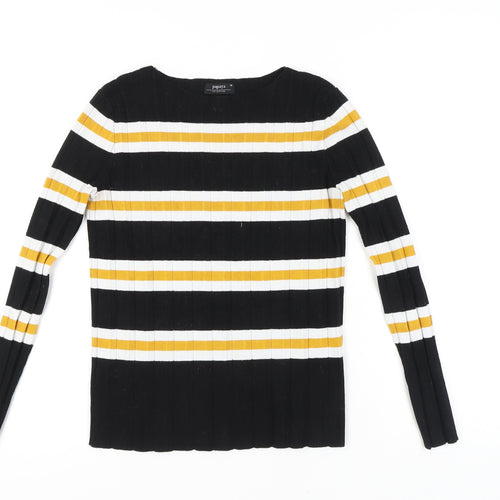 Papaya Women's Black Striped Pullover Size 10