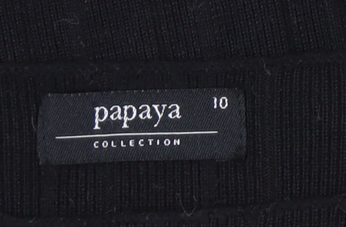Papaya Women's Black Striped Pullover Size 10