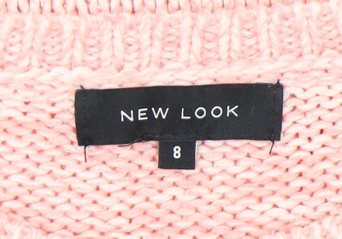 New Look Women's Pink Pullover Jumper, Size 8