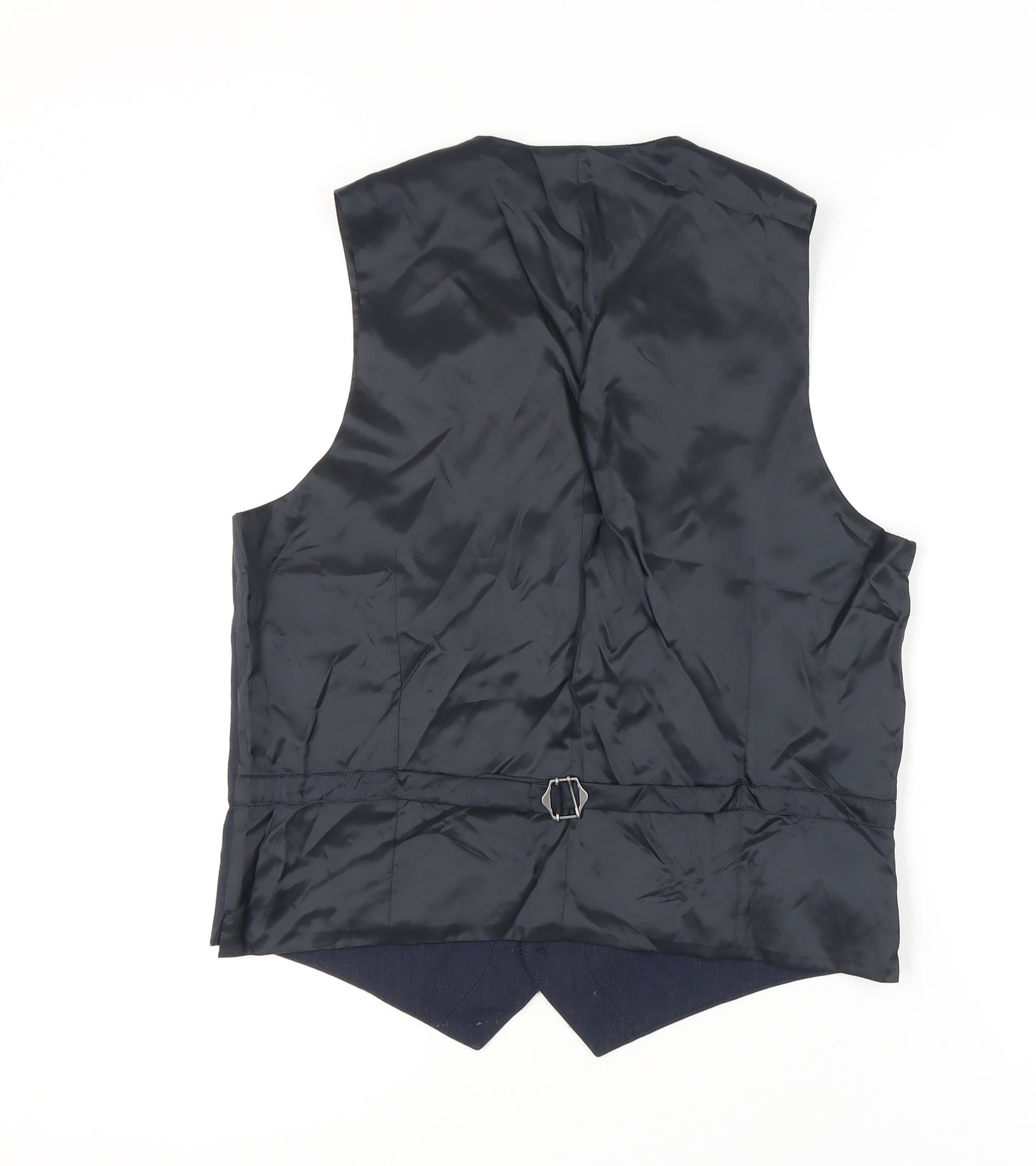 Marks and Spencer Men's Blue Linen Waistcoat