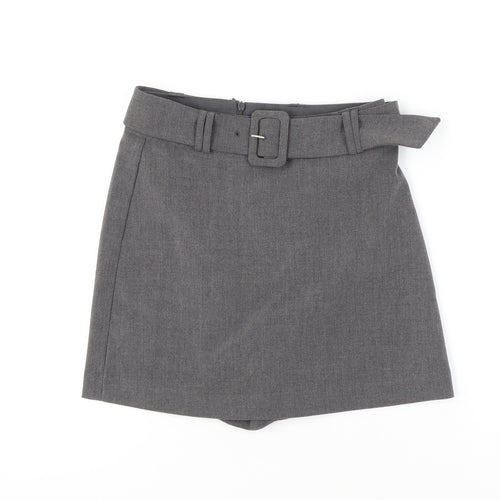 Stradivarius Women's Grey Wrap Shorts UK Size 6