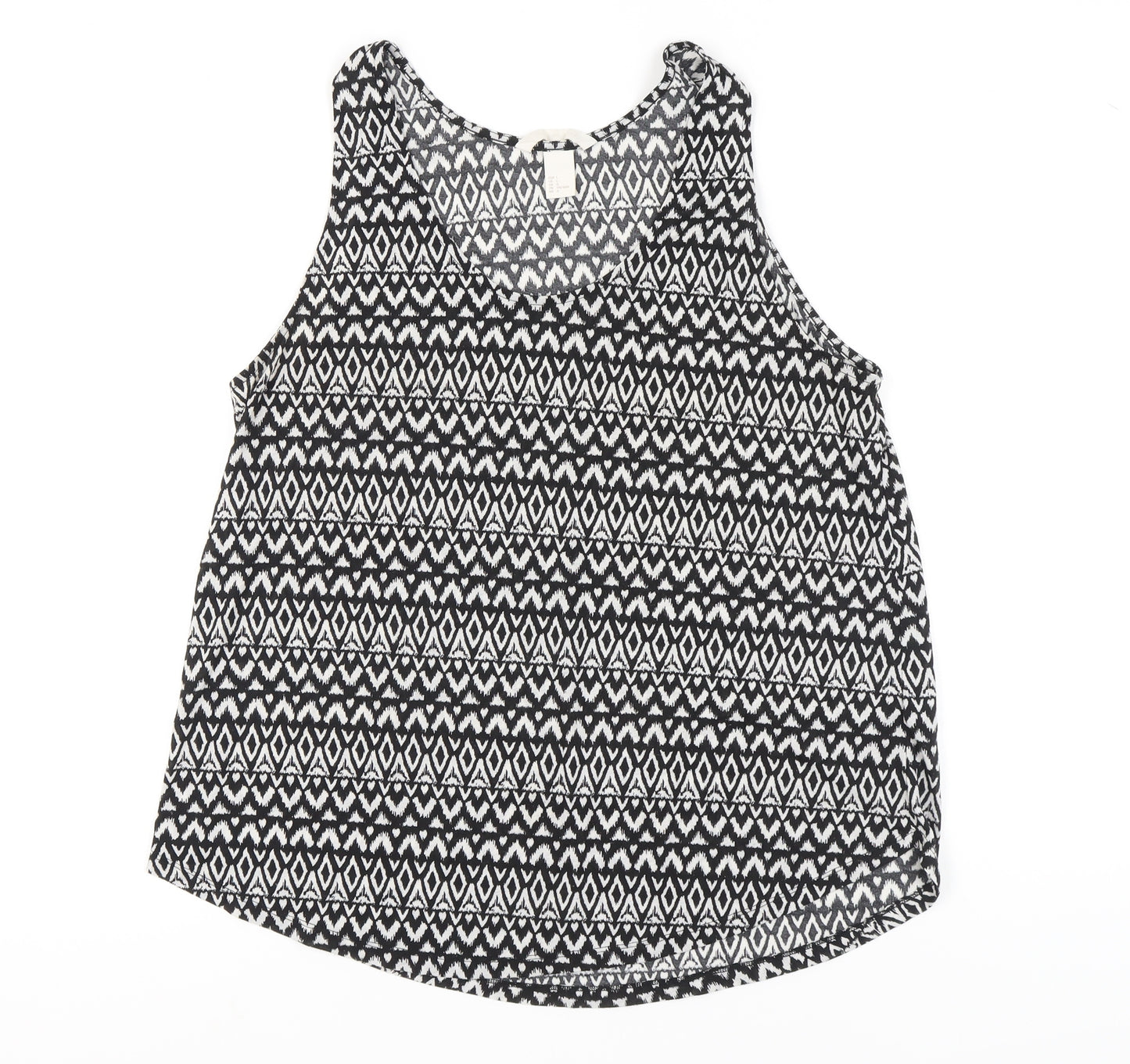 H&M Conscious Women's Black Geometric Tank Top