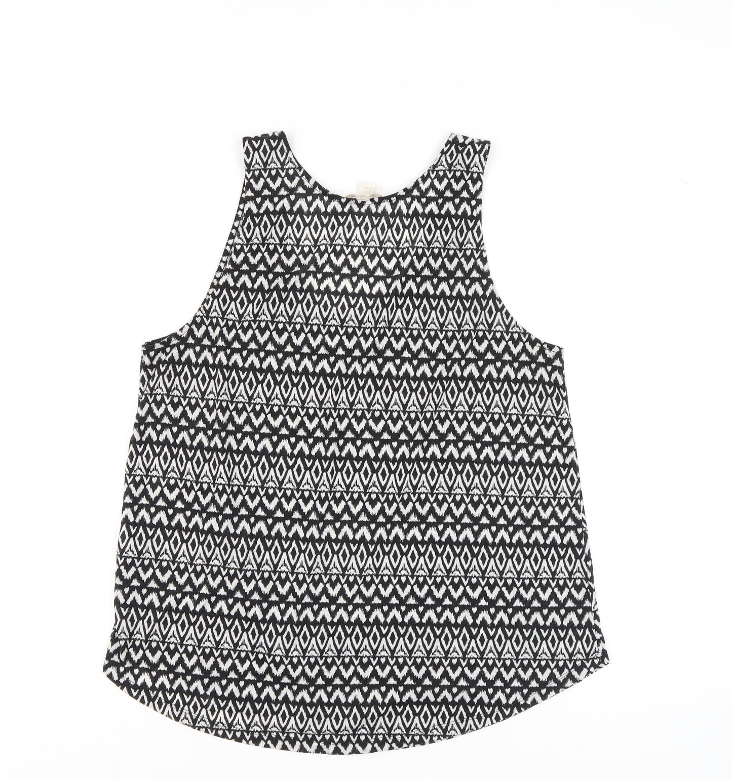 H&M Conscious Women's Black Geometric Tank Top