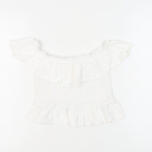 Miss Selfridge White Off the Shoulder Top, Size 10