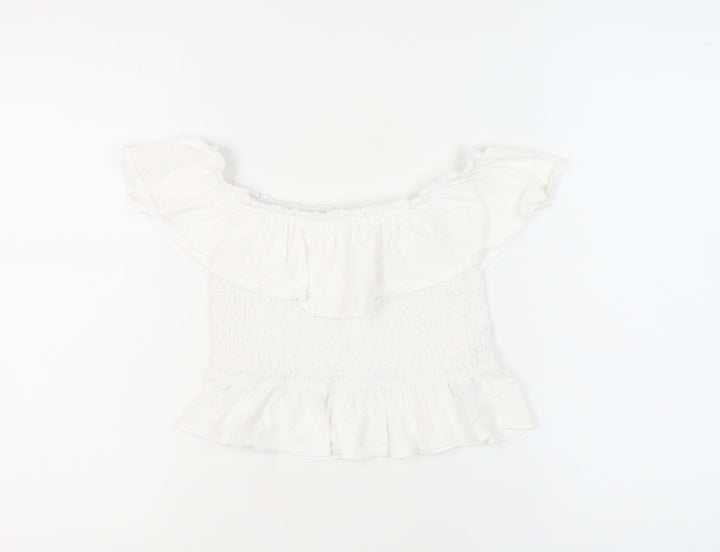 Miss Selfridge White Off the Shoulder Top, Size 10