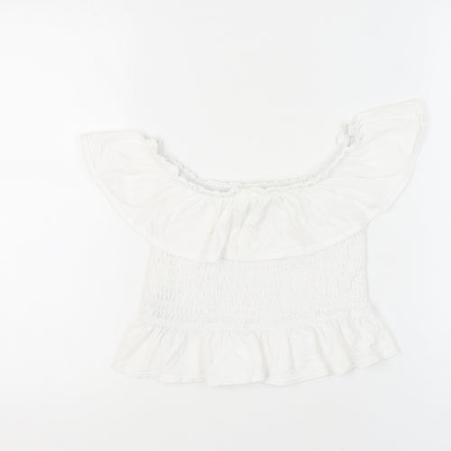 Miss Selfridge White Off the Shoulder Top, Size 10