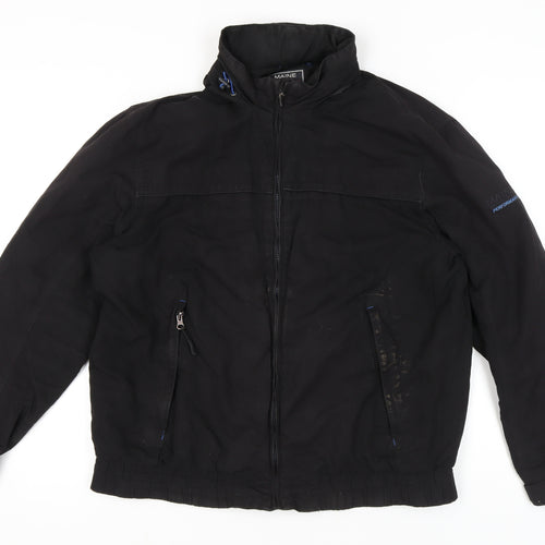 Maine Men's Black Windbreaker Jacket - L