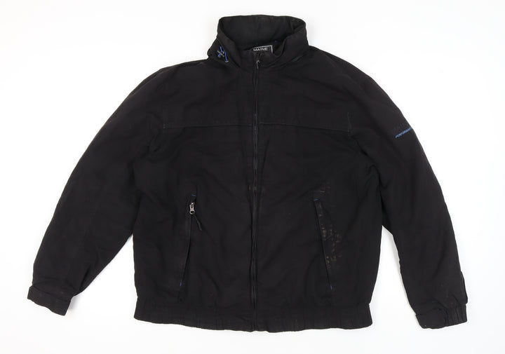 Maine Men's Black Windbreaker Jacket - L