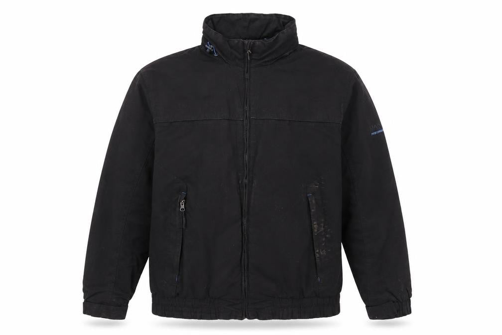 Front view of Maine New England Men's Black Windbreaker Jacket - L
