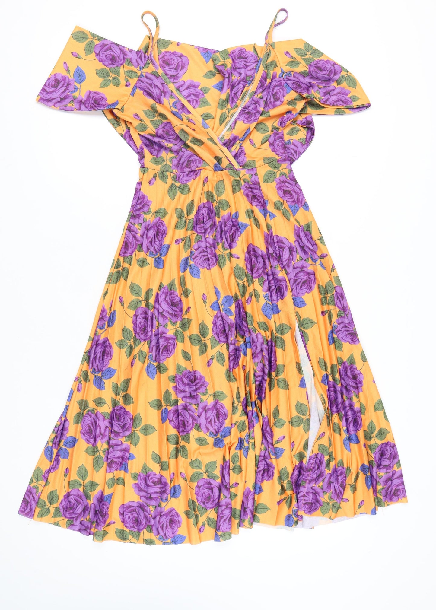 ASOS Women's Floral Dress, Multi, Size 8, Off Shoulder