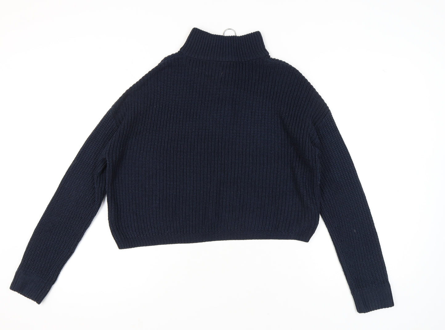 H&M Women's Blue High Neck Pullover - Size S