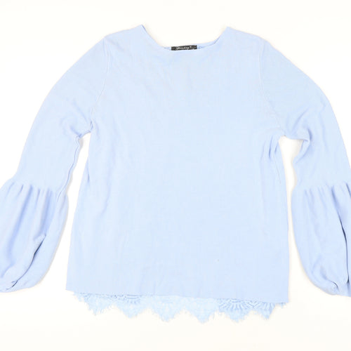 Finery Women's Blue Pullover Jumper L