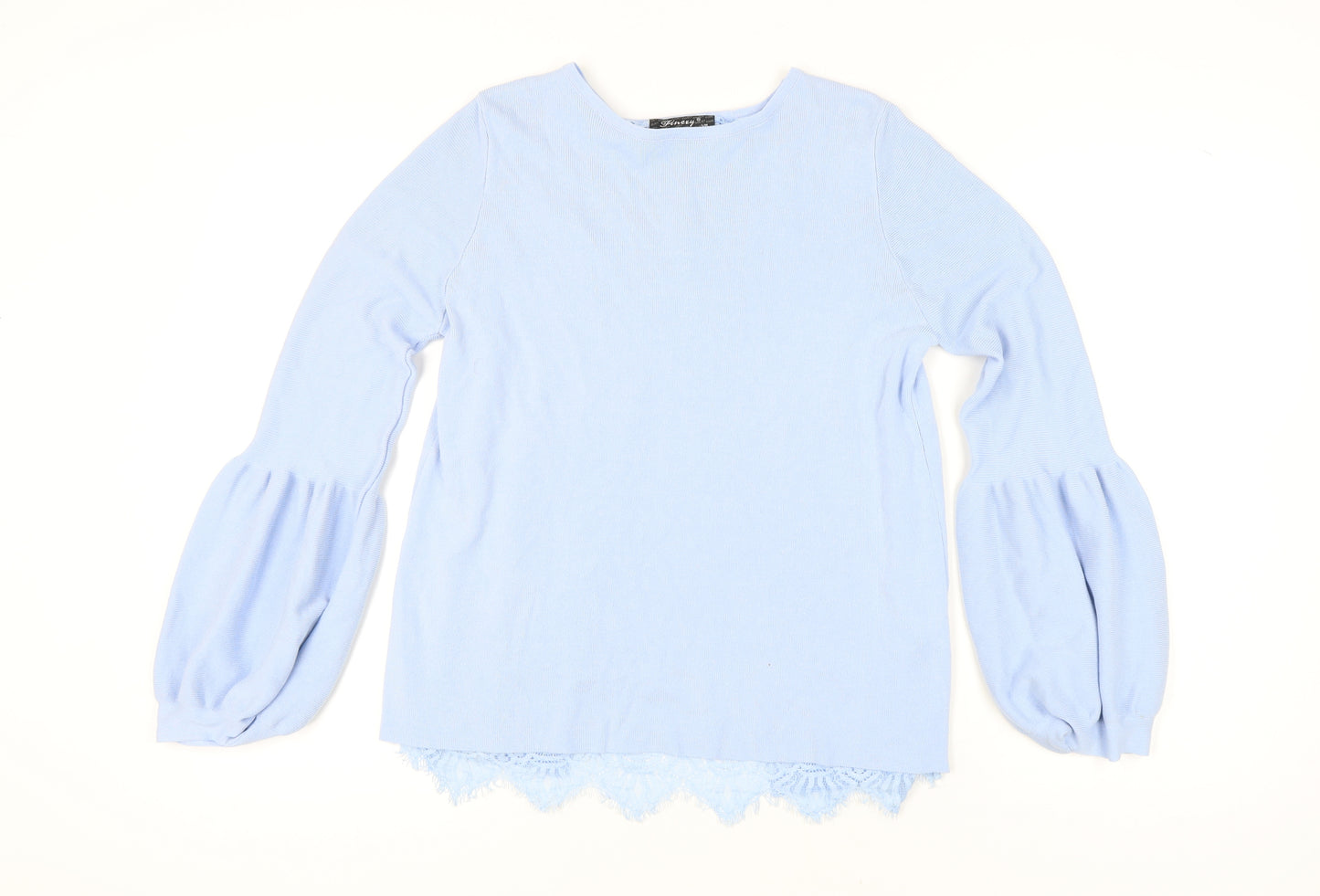 Finery Women's Blue Pullover Jumper L