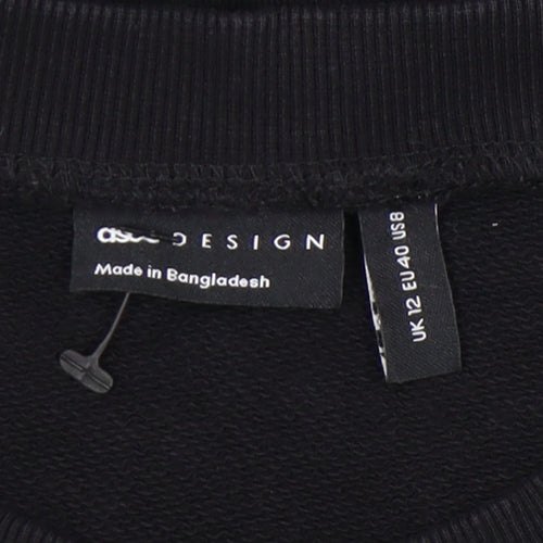 ASOS DESIGN Women's Black Pullover Sweatshirt Size 12