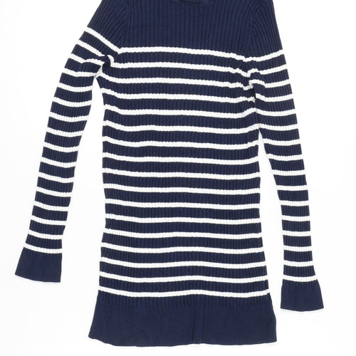 Marks and Spencer Women's Blue Striped Jumper Size 12