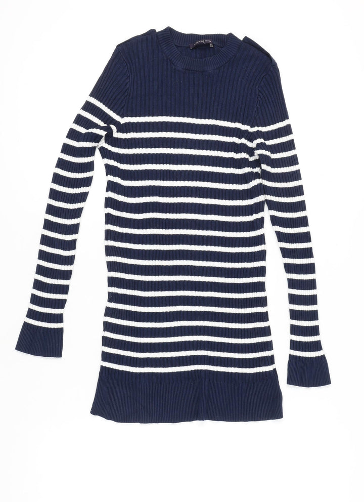 Marks and Spencer Women's Blue Striped Jumper Size 12