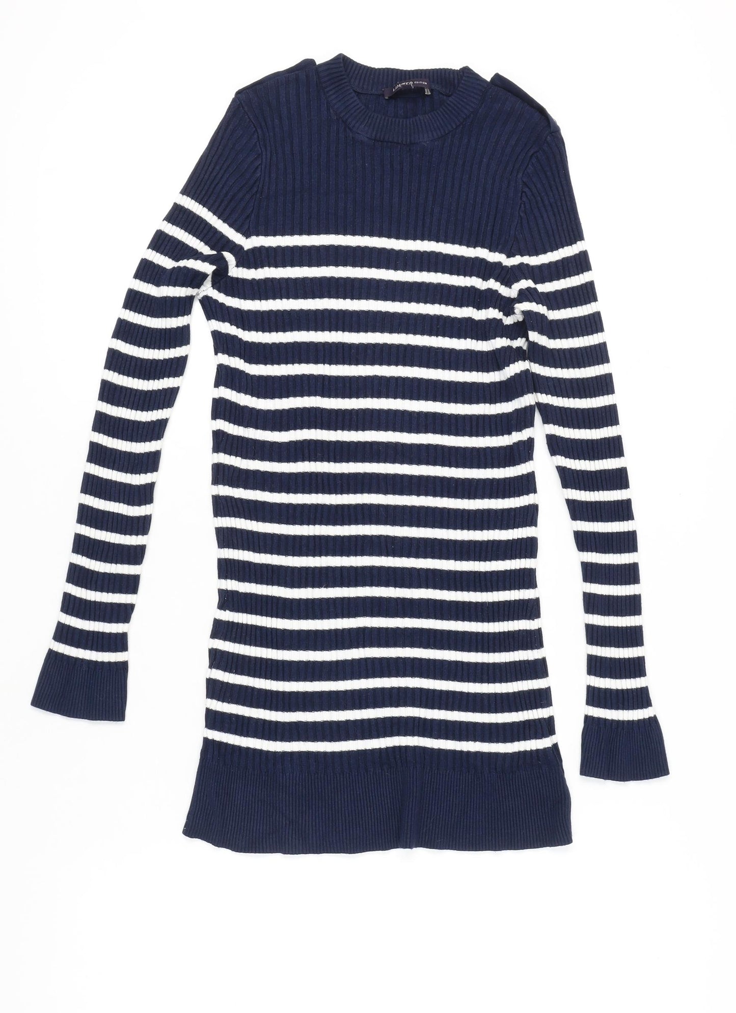 Marks and Spencer Women's Blue Striped Jumper Size 12