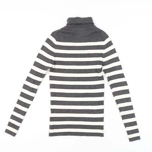 Primark Women's Stripe Roll Neck Jumper M