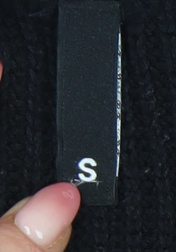 H&M Women's Black Acrylic Lace-Up Pullover Jumper, Size S