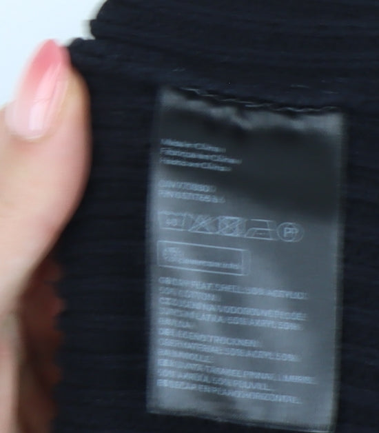 H&M Women's Black Acrylic Lace-Up Pullover Jumper, Size S