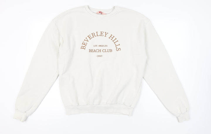 MISSPAP Women's Ivory Pullover Sweatshirt Size 10