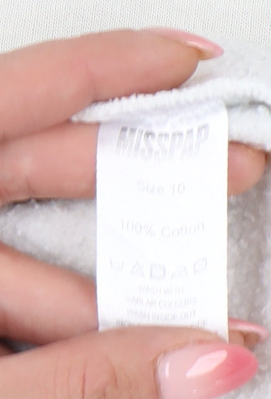 MISSPAP Women's Ivory Pullover Sweatshirt Size 10