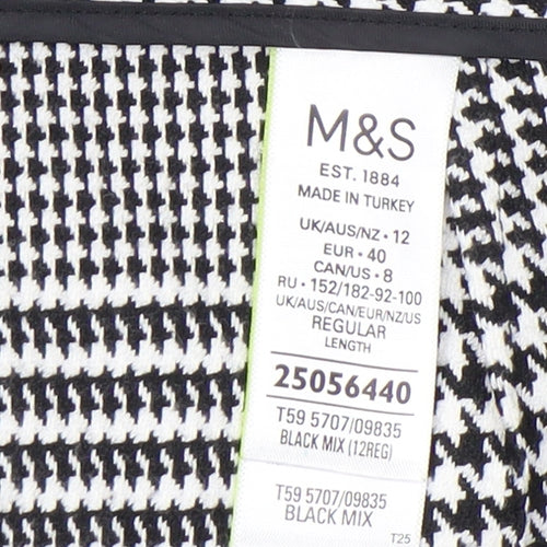 Marks and Spencer Women's Check Trousers Size 12