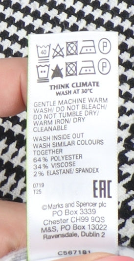 Marks and Spencer Women's Check Trousers Size 12