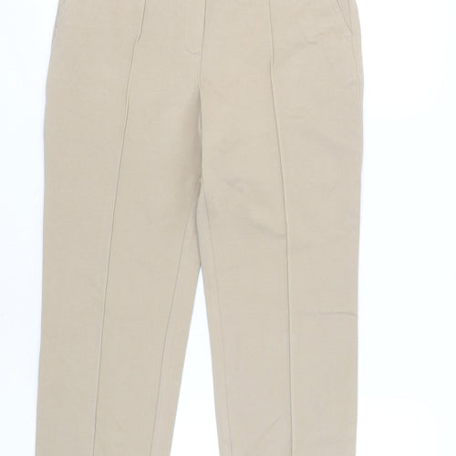 Marks and Spencer Beige Women's Regular Trousers - Size 12