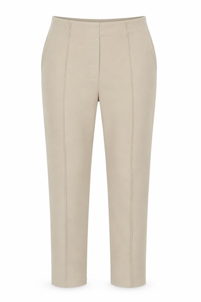 Front view of Marks & Spencer Beige Women's Regular Trousers -, size 12