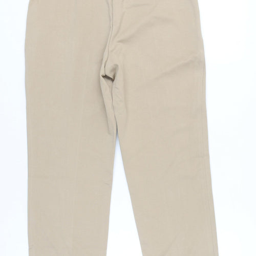 Marks and Spencer Beige Women's Regular Trousers - Size 12