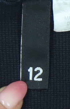 H&M Women's Black Cotton Pea Coat Size 12