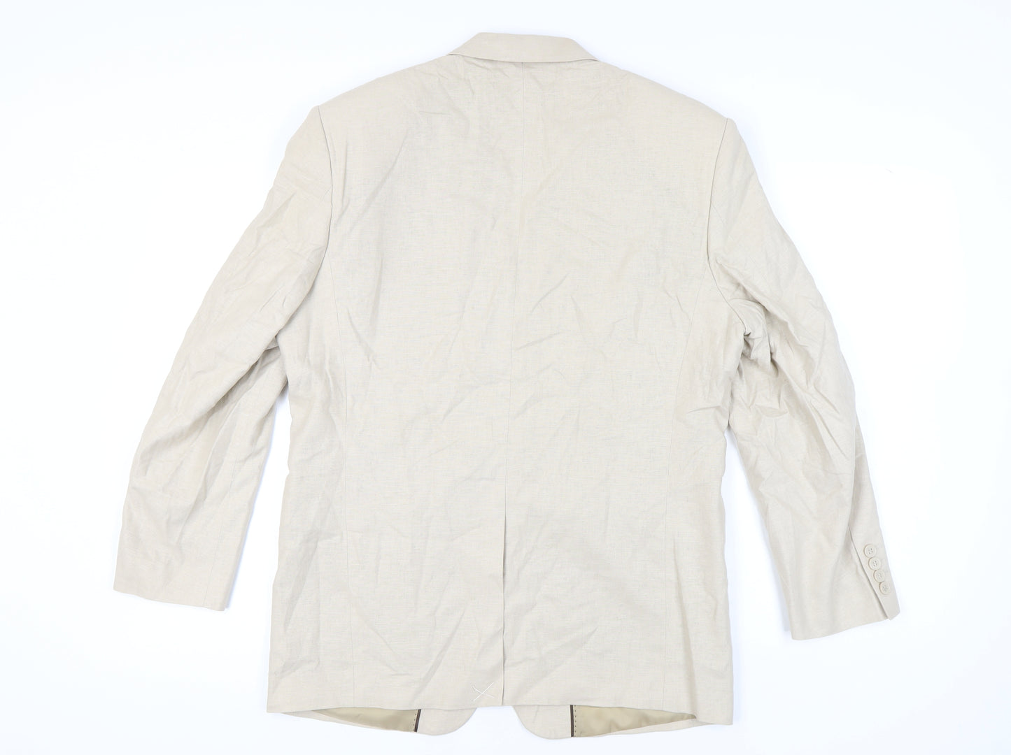 Butler & Webb Men's Beige Blazer, 38 Short, Notch Lapel