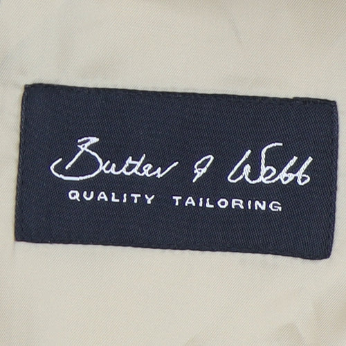 Butler & Webb Men's Beige Blazer, 38 Short, Notch Lapel