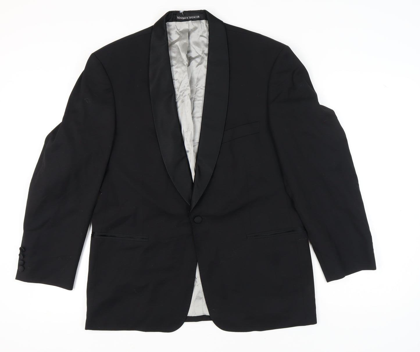 Marks and Spencer Men's Black Suit Jacket 40S