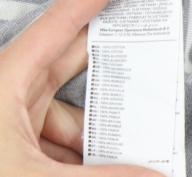 Nike Men’s Striped Grey Polo Shirt M