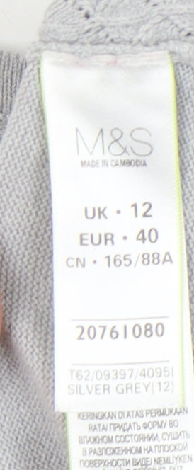 Marks and Spencer Women's Grey Pullover Jumper, Size 12