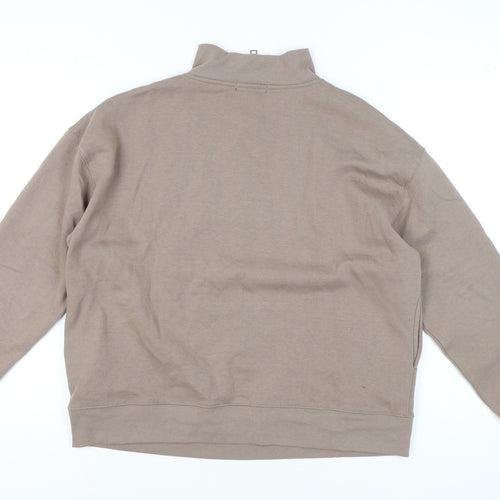 New Look Women's Brown Zip Sweatshirt Size M