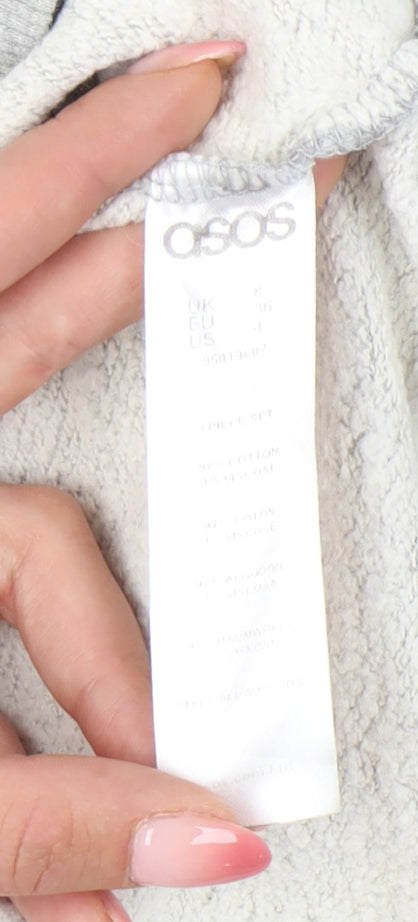 ASOS Women's Grey Pullover Sweatshirt, Size 12, Casual Comfort