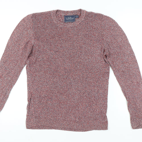 Topman XS Men's Multicoloured Cotton Crew Neck Jumper