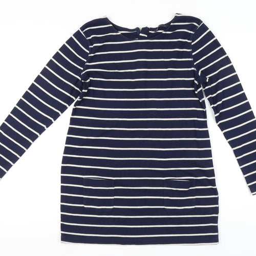 Marks and Spencer Women's Navy Striped Top, Size 14