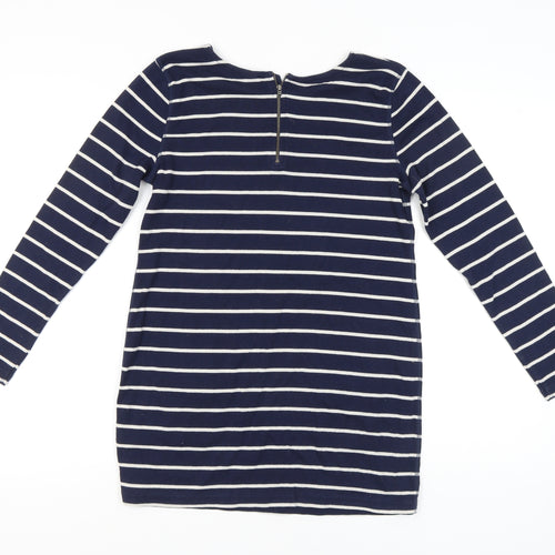 Marks and Spencer Women's Navy Striped Top, Size 14