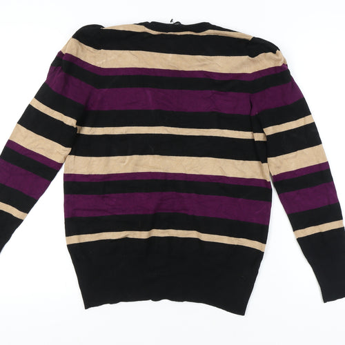 BHS Women’s Black Striped Cardigan Size 14