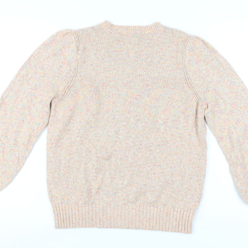 AND/OR Women's Beige Knit Pullover Jumper Size 8